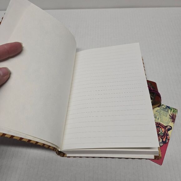 7 Chakra Stone Handmade Cognac Brown Leather Journal Diary College Book Sketch - Picture 7 of 8